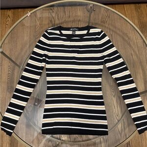 INC gold black and white sweater, thick material, medium, great condition